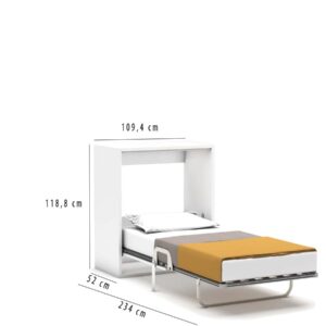 Eenpersoons opklapbed Capsule bed en bureau