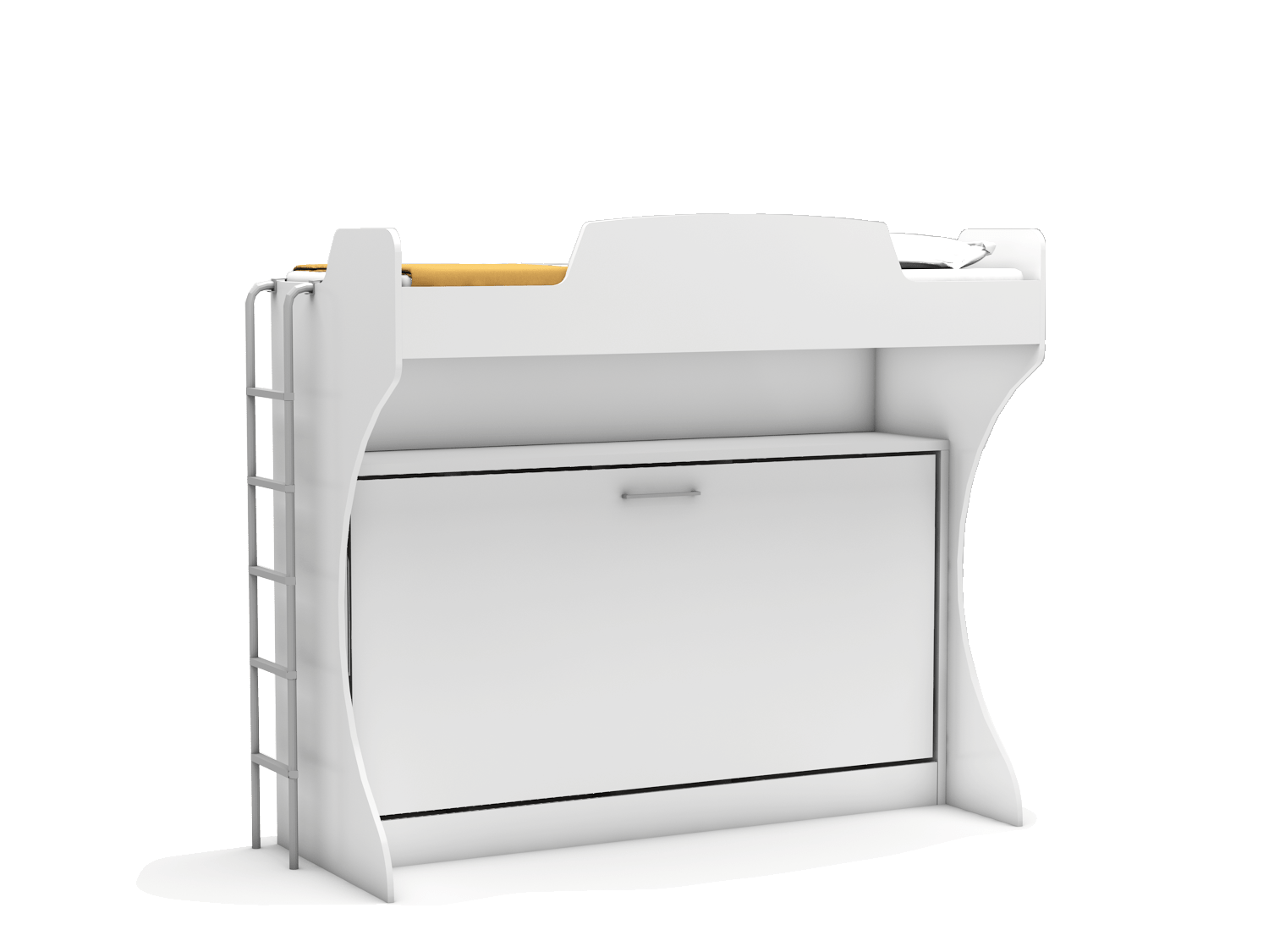 Opklapbed stapelbed Academy 85/90 x 190 cm zonder bureau