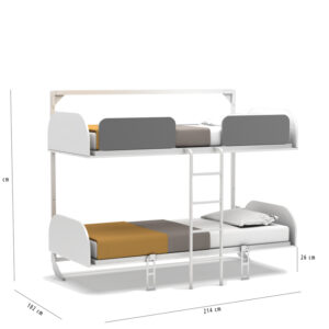 Opklap stapelbed Simply 90 x 200 cm