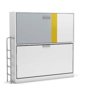 Opklap stapelbed Smart Bunk  Grijs/geel