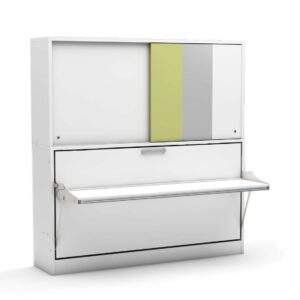 Eenpersoons opklapbed Academy met Bureau & kastruimte - Verde