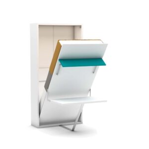 Eenpersoons opklapbed met  bureau - Happy - Turquoise