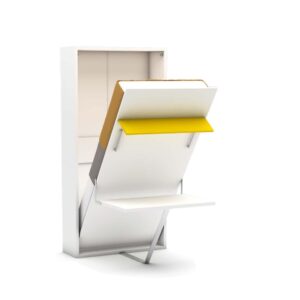 Eenpersoons opklapbed met  bureau - Happy - Geel