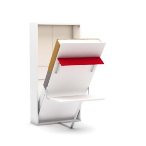 Eenpersoons opklapbed met  bureau - Happy - rood