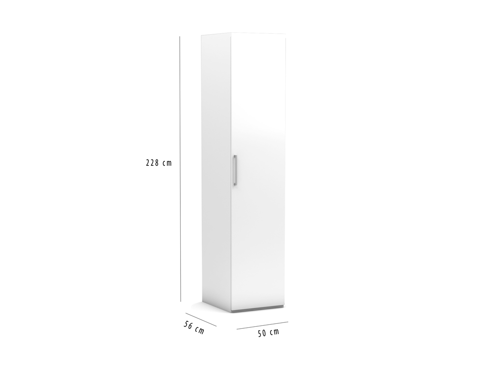 Kledingkast 50 cm voor bij opklapbed 228 cm