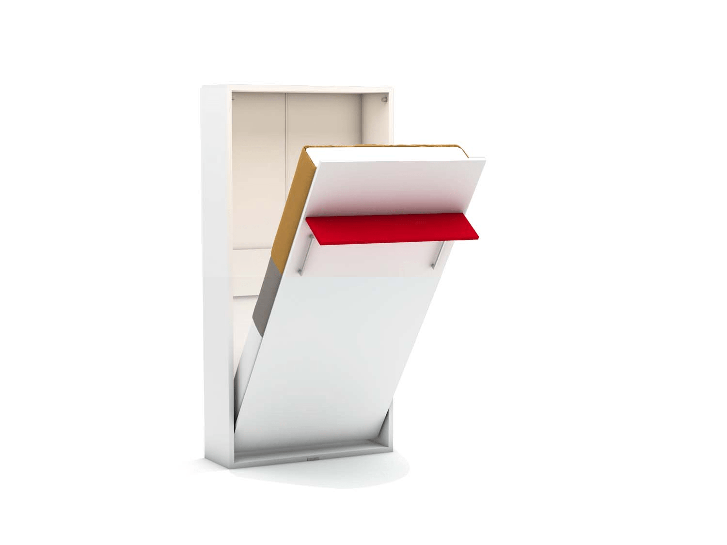 Eenpersoons opklapbed zonder bureau - Happy - Rood